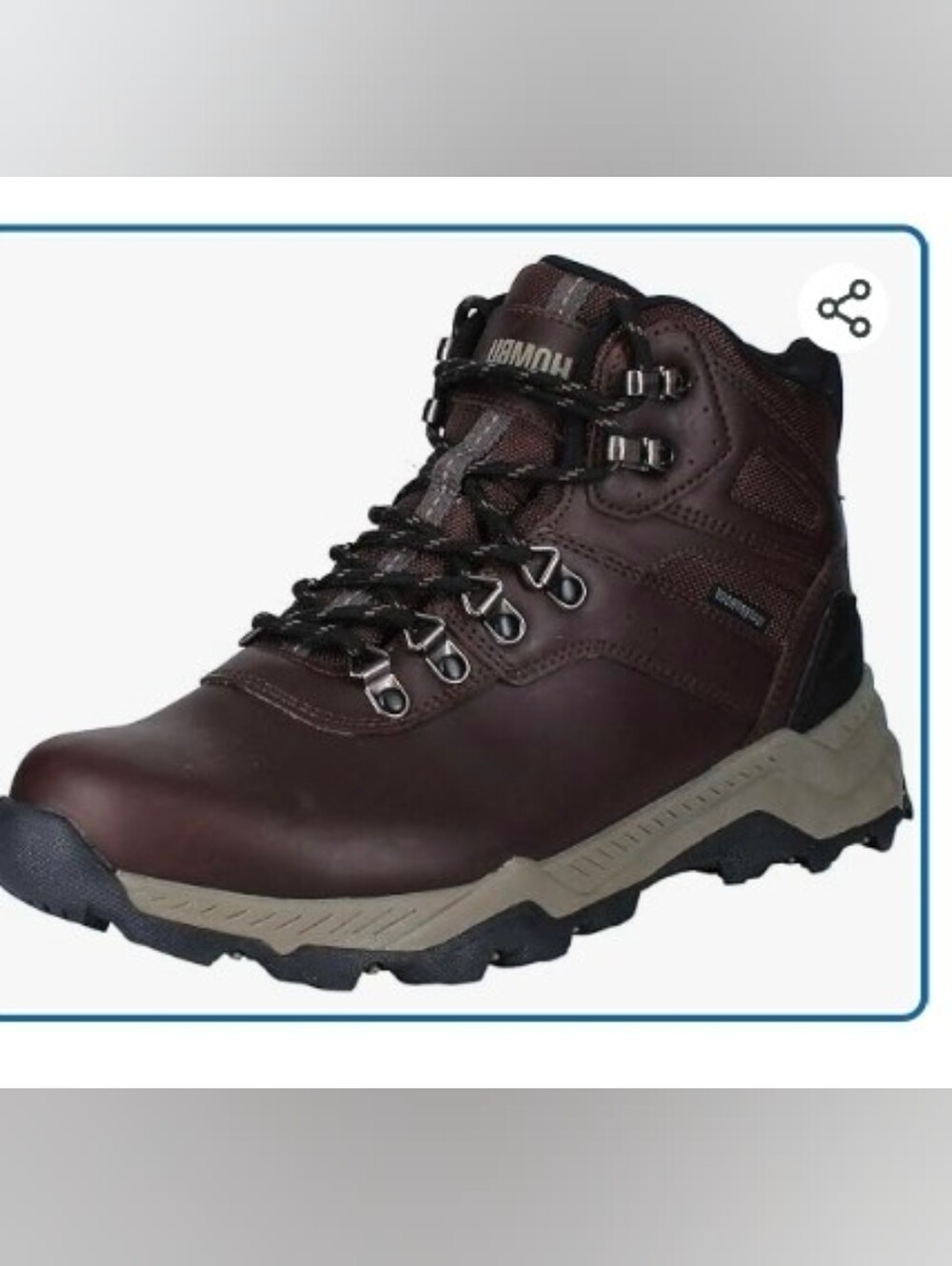 Khombu Brown Leather Trail-Ready Hiking Boot